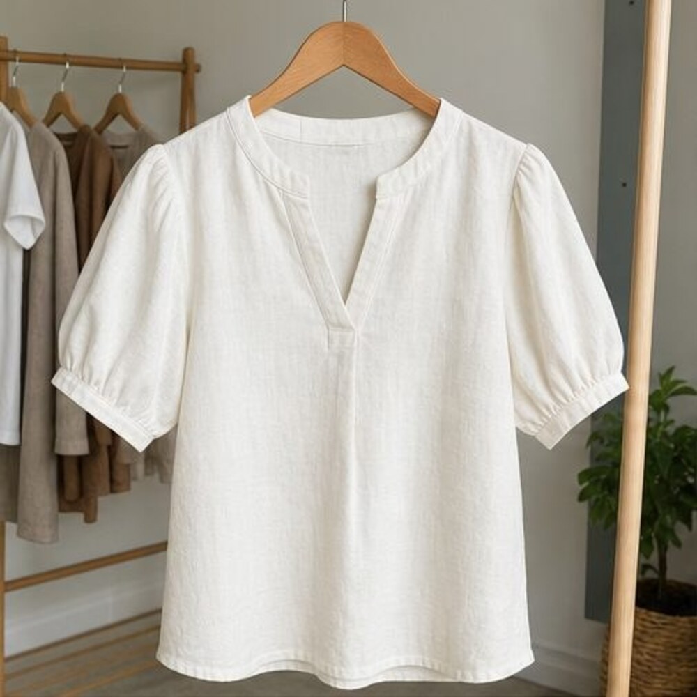 Ivory Wrap Blouse
